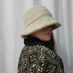 Vintage Faux Fur & Fleece Reversible Bucket Hat